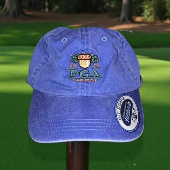 NWT AHEAD Blue 2023 PGA Golf Adjustable Cap Hat Ages 5-12 SPF 50 - Picture 1 of 7